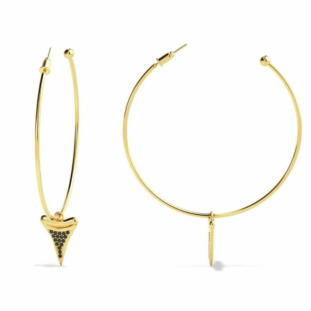 Shark Tooth Hoop Earring - Picture 4 of 5